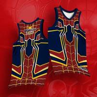 เสื้อกีฬาบาสเก็ตบอล HQ1 NBA Jersey Spiderman พลัสไซซ์ สําหรับผู้ชาย และผู้หญิง QH1