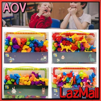 AOV Montessori สีนับของเล่นนับสัตว์ไดโนเสาร์ของเล่นเกมจับคู่ก่อนวัยเรียนการเรียนรู้สำหรับคณิตศาสตร์ COD จัดส่งฟรี