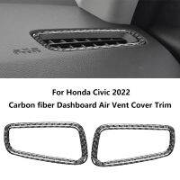 liangzil86 Pair Real Carbon Fiber Dashboard Air Vent Frame Trim Interior Decorationn Scratch-Resistant Fit For Honda Civic 11th 2022