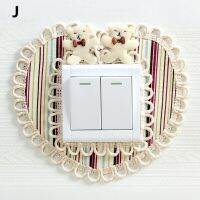 Switch Cover Lace Home Switch Wall Sticker Fabric Double Open Protective Cover Living Room Bedroom Lamp Switch Socket Decoration Wall Stickers Decals