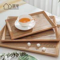 ♈☒ Northeastash tray japanese-style flat rectangle householdtea tray fruit cake dessert plate tray plates