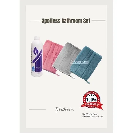 norwex Norwex Bathroom Scrub Mitt Pink Graphite / Spotless Bathroom Set