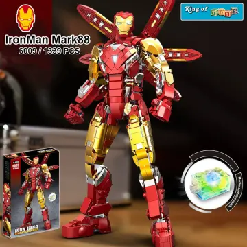 Mô Hình Kim Loại Lắp Ráp 3D Metal Head Marvel Iron Man Bạc  MP957   ArtPuzzlevn