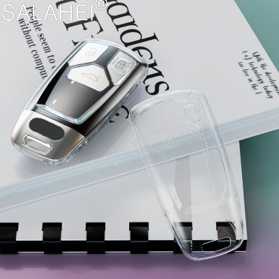 huawe TPU Transparent Car Key Case Cover Holder Shell Protection For Audi A4 B9 A5 A6 8S 8W Q5 Q7 4M S4 S5 S7 TT TTS TFSI RS Accessory