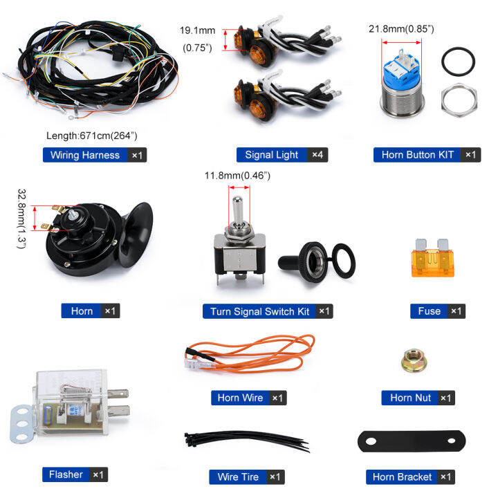 universal-รถจักรยานยนต์-turn-สัญญาณชุดสายรัดมอเตอร์ไซด์ไฟเลี้ยว-amp-horn-kit-สำหรับ-uarzr-can-am-kawasaki