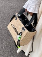 Uniqlo New Fashion version This years popular niche design straw bag 2023 new womens bag versatile crossbody bag fashion handheld Princess Diana bag