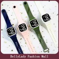 BellyLady Jam Tangan Digital LED แฟชั่นเรียบง่ายกันน้ำ,Jam Tangan Elektronik สี่เหลี่ยมสำหรับผู้ชายผู้หญิงนักเรียนว่ายน้ำ