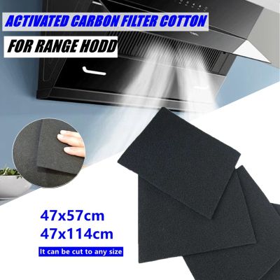 Kitchen Oil Fliter Absorbing Paper Grease Filter Household Activated Carbon Purification Cotton Thickened New Filters Recyclable Kitchen Dedicated Smoke Exhaust Cotton Black Resistant to Dirt