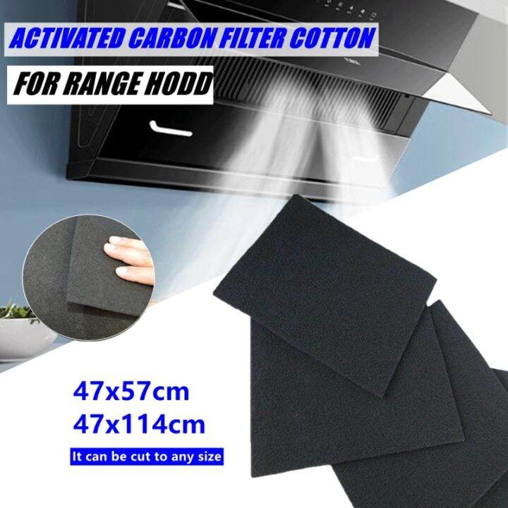 kitchen-oil-fliter-absorbing-paper-grease-filter-household-activated-carbon-purification-cotton-thickened-new-filters-recyclable-kitchen-dedicated-smoke-exhaust-cotton-black-resistant-to-dirt