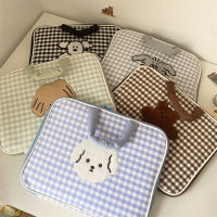 HASOWELL Korean Checkerboard Cute Cartoon Portable Laptop Storage Bag INS11/13 Inch Inner Tank Protector