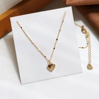 Trendy Clavicle Chain Necklace for Women Sweet Korean Style Gold Color Heart Flower Pendant Short Necklace Party Jewelry