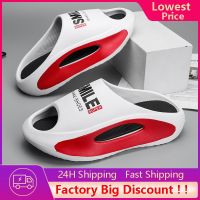 New Sneaker Slippers Men Thick Bottom Platform Slides Soft EVA Hollow Sandals Beach Shoes