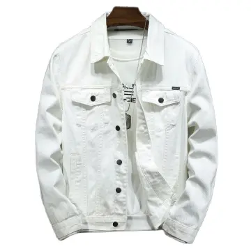 Buy white deals denim jacket