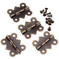 ۞♛ 20/12/4pcs Hinges with screws Butterfly Style Butt Iron hinge Antique Bronze Vintage Wooden jewelry box wine case 25x20mm