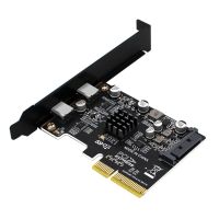 PCIE3.0 To USB3.1 Expansion Card ASM3142 Dual-Port TYPE-C 10G Full Height Half Height Desktop PC Built-In Expansion Card