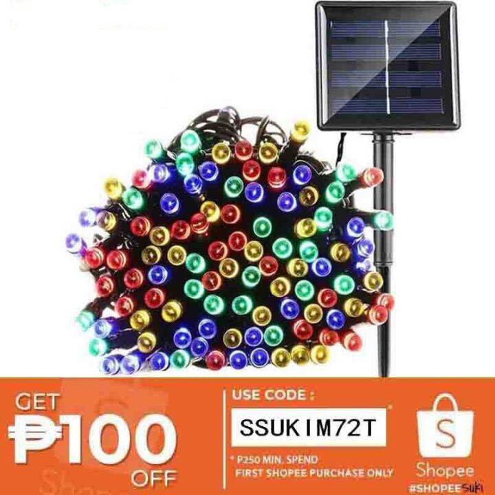 22M 200LED Solar Powered Fairy Lights Christmas Party Garden Lazada PH