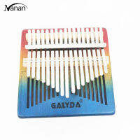 17-Key Kalimba ที่สวยงามที่มีสีสันสวมใส่ทนแบบพกพา17-Tone นิ้วโป้งเปียโนสำหรับเด็กผู้เริ่มต้นมืออาชีพของขวัญ