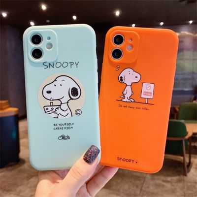 การ์ตูนสนู้ปปี้Snoopy ซิลิกาเจลเหลวเคสซิลิโคน7 /8 / 7plus / 8plus/ X / XR / XS max iPhone11 Pro max 12 Pro max#923