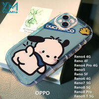 YiMia เคสโทรศัพท์การ์ตูนน่ารักแฟชั่นลายโดราเอมอน Hello Kitty Pacha Dog โปร่งใสสำหรับ OPPO Reno7 5G Reno8 5G Reno8 Pro Reno8 T 5G Reno4 4G Reno 4F Reno4 Pro 4G Reno5 Reno 5F Reno6 4เคส G HP TPU นุ่มกันกระแทกฝาครอบด้านหลัง