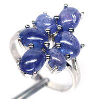 แหวนพลอยแท้ แทนซาไนต์(Tanzanite) เงินแท้ 925 ชุบทองคำขาว ไซร์แหวน 6.75