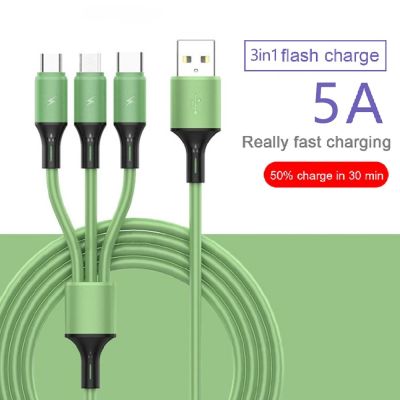 （A LOVABLE）การชาร์จแบบ3 In 1สากลสำหรับ Iphone Data Enginetype CCharger สำหรับ Sansung Xiaomi