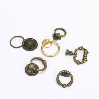 2Pc Vintage Round Ring Furniture Door Pull Handle Alloy Cabinet Dresser Drawer Knobs Handle Cupboard For Jewelry Box Door Ring