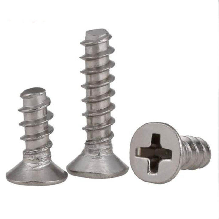 304 Stainless Steel Countersunk Head Flat Head Cross Flat Tail Self