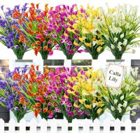 1Pc Calla Artificial Flowers for Outdoors Indoors DecorationsUV Resistant Plastic Fake Garden