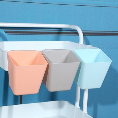 RUST พลาสติกทำจากพลาสติก ถุงเก็บสัมภาระ 4สีค่ะ ที่แขวนผนัง ที่เก็บของในห้องน้ำ แบบพกพาได้ ตะกร้าเก็บของบนโต๊ะ อุปกรณ์สำหรับห้องครัว