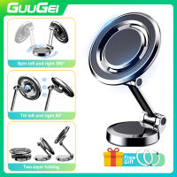 ติดรถยนต์แม่เหล็กยึดโทรศัพท์มือถือ GUUGEI สำหรับ Ip-Hone 14 13 12 Pro Max แผงเครื่องมือกาวที่วางโทรศัพท์ปรับได้สำหรับ Mag-Safe