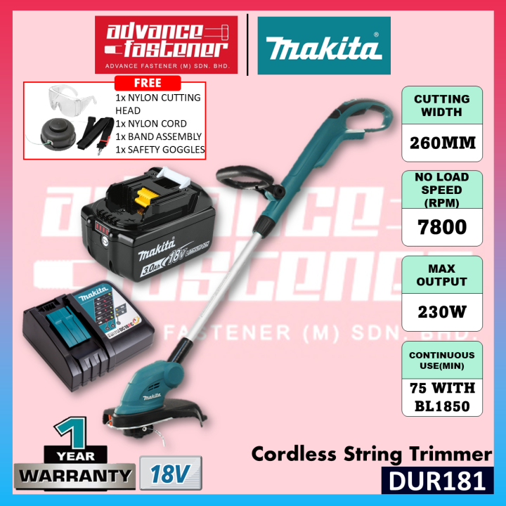 Makita Dur181 Dur181z 18v Cordless String Trimmer Lazada 6224