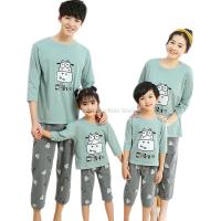 Summer Family Matching Outfits Mother Daughter Father Son Homewear Family Pajamas Couple Pyjamas Sleepwear Suit Children Clothes