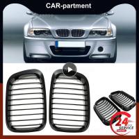 ด้านหน้าเปลี่ยน Glossy Black กระจังหน้าไตสำหรับ98-01 BMW E46 3 Series ซีดาน4D รถด้านหน้า Grille