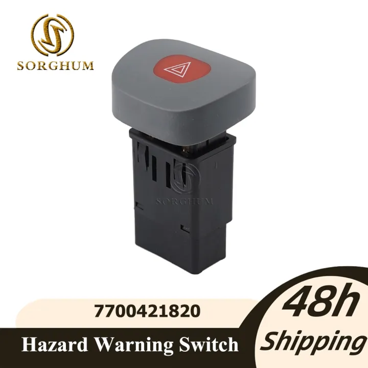 7700421820 New Hazard Warning Dash Light Indicator Switch Relay Button for Renault Clio