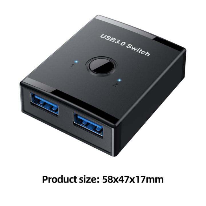 1-in-2-usb-3-0ตัวเลือกสวิตช์พร้อมสวิตช์แชร์เคเบิ้ลusb-2ชิ้นรองรับ-windows-10-8-8-1-7-xp-os-x-linux-สำหรับเครื่องพิมพ์-สแกนเนอร์-คีย์บอร์ด-เมาส์