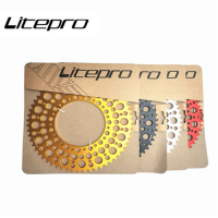 Litepro Crank Chainring Starry Sky รูปวงกลมโลหะผสม54T 56T 58T สำหรับ Brompton ชิ้นส่วนจักรยานพับ