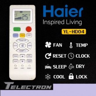 รีโมทแอร์ ยี่ห้อ Haier รุ่น YL-HD04