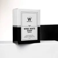 Wink White Soap สบู่วิงค์ไวท์ ผสมกลูต้า น้ำนมแพะ ช่วยทำความสะอาดผิว บำรุงผิว (80 g. x 1 กล่อง)