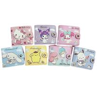 Sanrio Series Coin Bag Wallet Casual Short Cinnamoroll Kuromi Hello Kitty Pu Leather Wallet with Button Card for Pupils Children