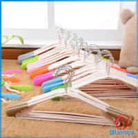 Blumey ไม้แขวนเสื้อ ตัวไม้แขวนทนทาน กันลื่น หมุนได้360องศา แพ็ค 10 ชิ้น hanger