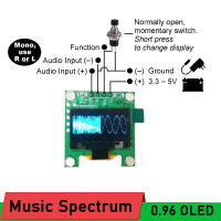 Mini 0.96 "OLED Music Spectrum Display Analyzer เครื่องขยายเสียง Mp3ตัวบ่งชี้ระดับเสียง Music Rhythm Analyzer VU METER