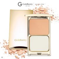 Goldberry Compact Foundation SPF25 PA++  โกลด์เบอร์รี่ คอมแพ็ค ฟาวน์เดชั่น SPF25 PA++ #มี4เฉดสี สำหรับทุกสีผิว (แป้งผสมรองพื้นปิดปิดเนียนกริบ)