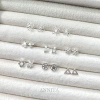 annita.silver - Sterling Silver cute Studs earring / ต่างหูเงินแท้925  เหมาะกับคนแพ้ง่าย ต่างหูเงินแท้