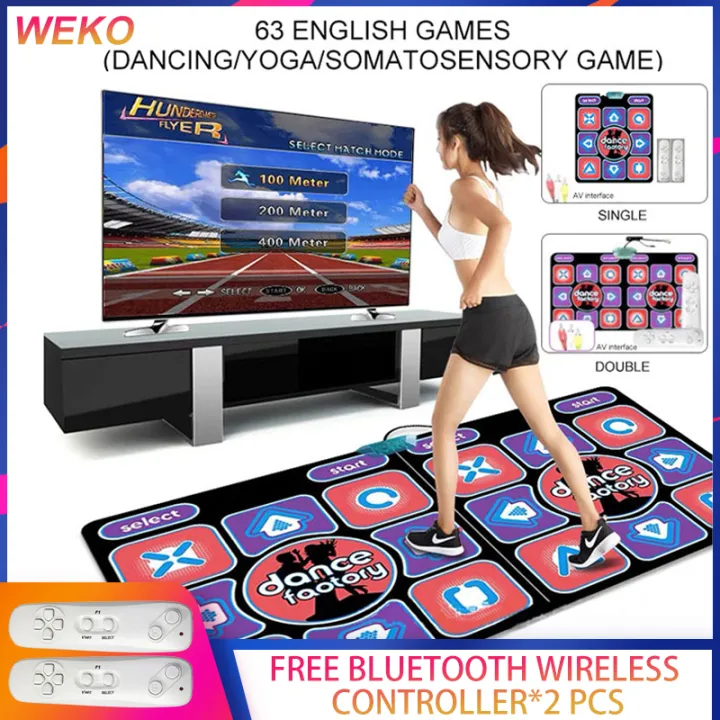 WEKO Single/Double Dancing Mat PVC with Remote Controller Black TF Card