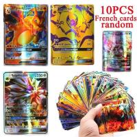 10-100Pcs French Version Pokemon Card Featuring Team Dracaufeu GX 10PCS GX For Childrens Collection Card Toy For children Gifts