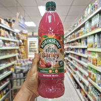 Robinsons Real Fruit &amp; Barley - Summer Fruits โรบินสันส์ เรียลฟรุ๊ตแอนด์บาร์เลย์ ซัมเมอร์ฟรุต น้ำผลไม้ไม่ใส่น้ำตาล 1 ลิตร