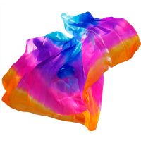 ✓✹ 100 Silk Solid/Gradient Color Hot Selling Belly Dance Veil Adult Children Belly Dance Practice Performance Silk Scarf 250x114cm