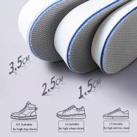 1-3.5cm Unisex Ultra Thin Invisible Height Increase Insoles with Breathable Comfortable Polyester Bottom Shoe Insole Height