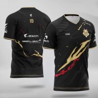 shangsong G2 eSports เกมเสื้อยืดเจอร์ซีย์แฟชั่นคุณภาพดีสีดำแขนสั้นเสื้อยืดฟรีชื่อที่กำหนดเองและหมายเลขระเหิดสมบูรณ์กีฬาสบาย ๆ ระบายอากาศด้านบนสำหรับผู้ชายและผู้หญิงเด็กบวกขนาด