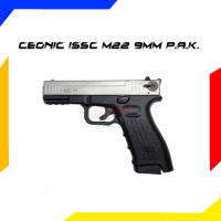 Ceonic ISSC M22 9mm P.A.K. สไลด์เงินด้ามดำ(x2 แม็กกาซีน)